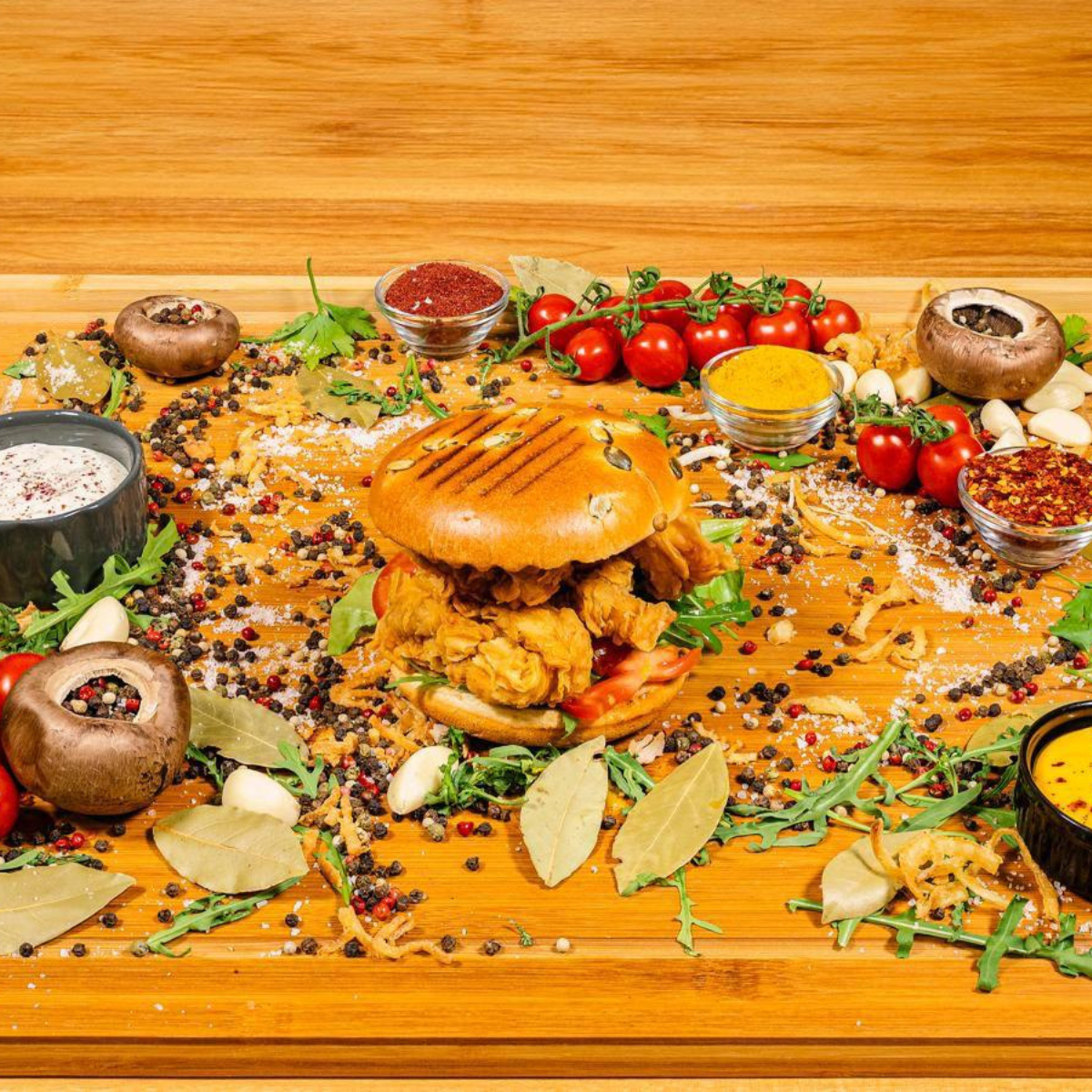 Burger de Pui Crispy Strips