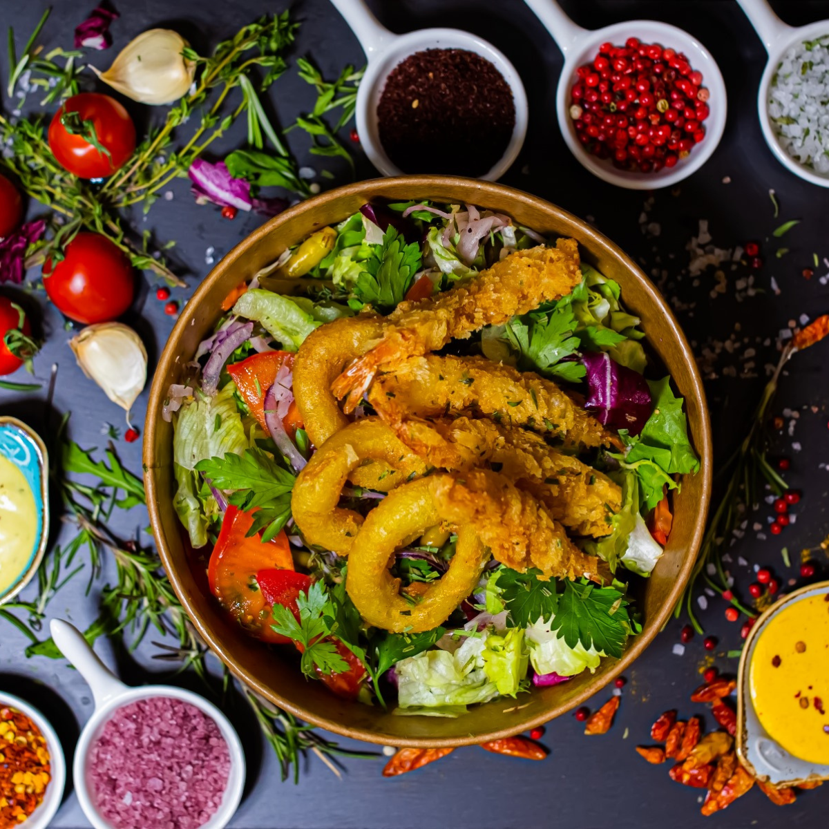 Meniu Inele de Calamar Pane